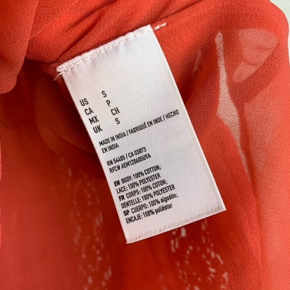 American Eagle Coral Pull On Shorts Crochet Linen - Picture 6 of 6